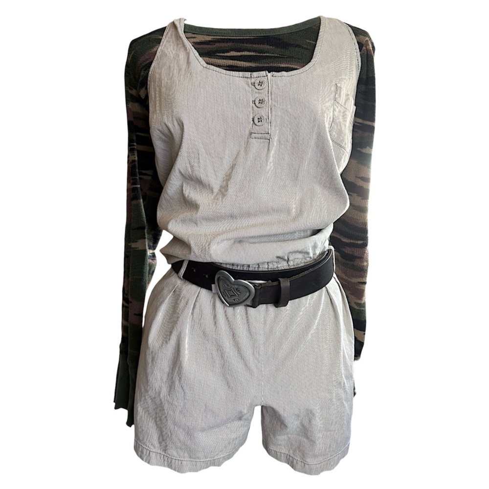 Striped Overalls/Shortalls